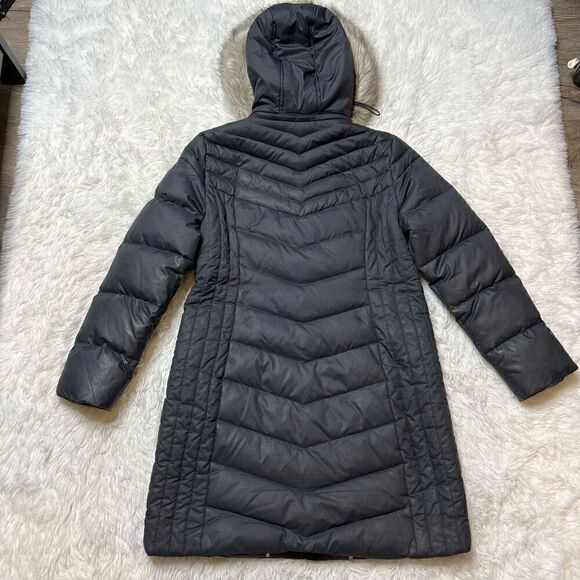 Anne Klein Womens Down Puffer Jacket Grey Size Medium Zip Up - Picture 8 of 15